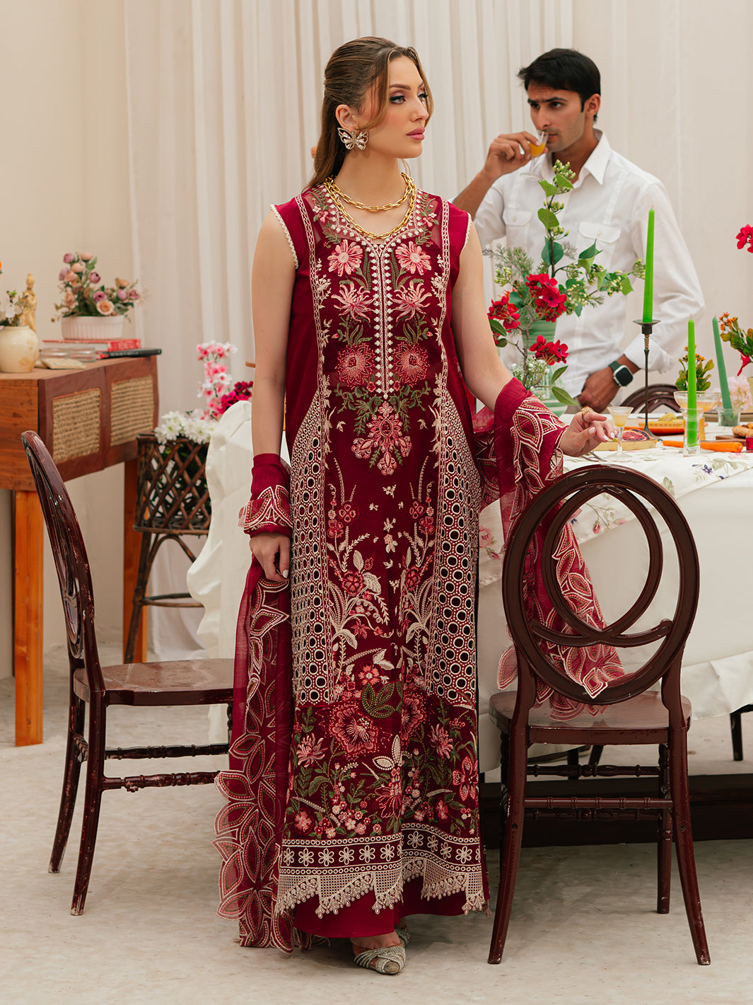 Mahnur | Allenura Luxury Lawn 24 | CELESTIAL -  Mahnur Luxury - Original Designer Dress - House of Maryam