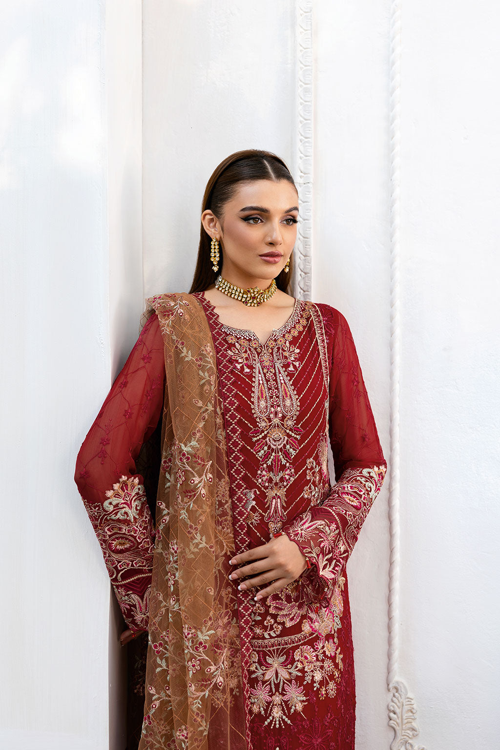 Ramsha | Chevron Chiffon Collection | A-1010 -  Ramsha Ladies Clothes - Original Designer Dress - House of Maryam