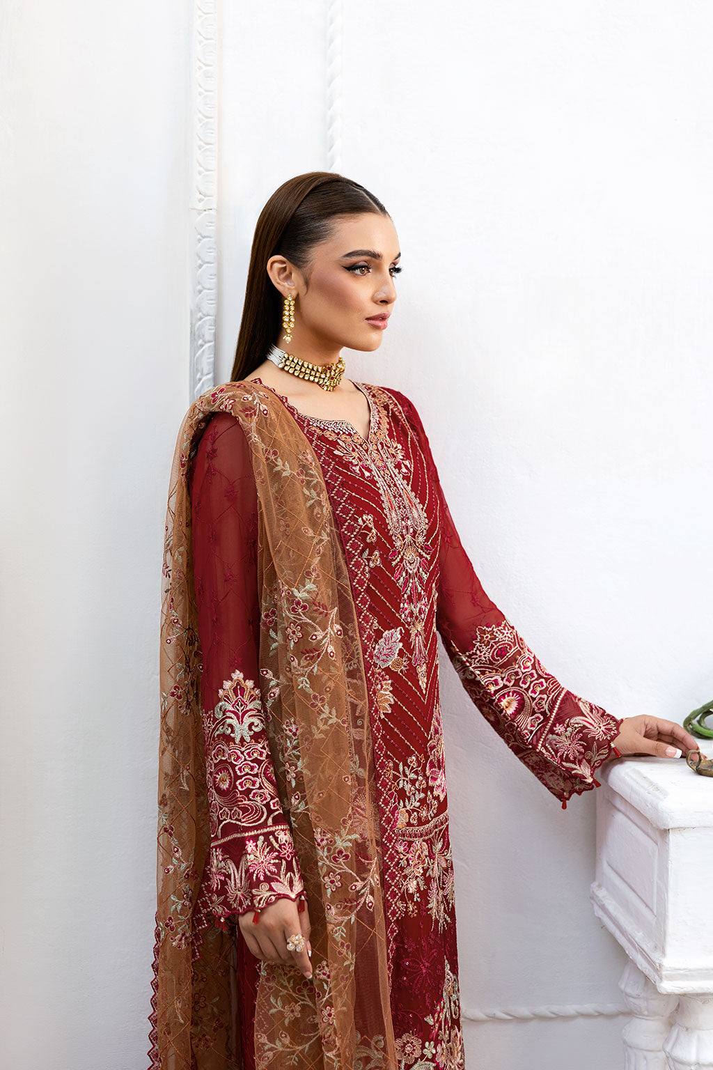 Ramsha | Chevron Chiffon Collection | A-1010 -  Ramsha Ladies Clothes - Original Designer Dress - House of Maryam