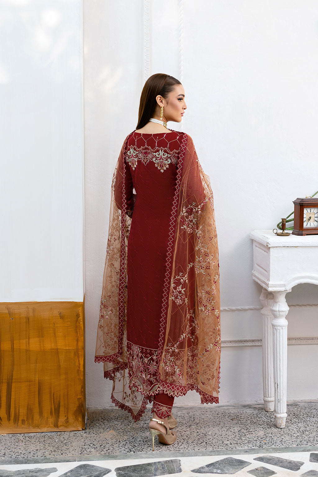 Ramsha | Chevron Chiffon Collection | A-1010 -  Ramsha Ladies Clothes - Original Designer Dress - House of Maryam