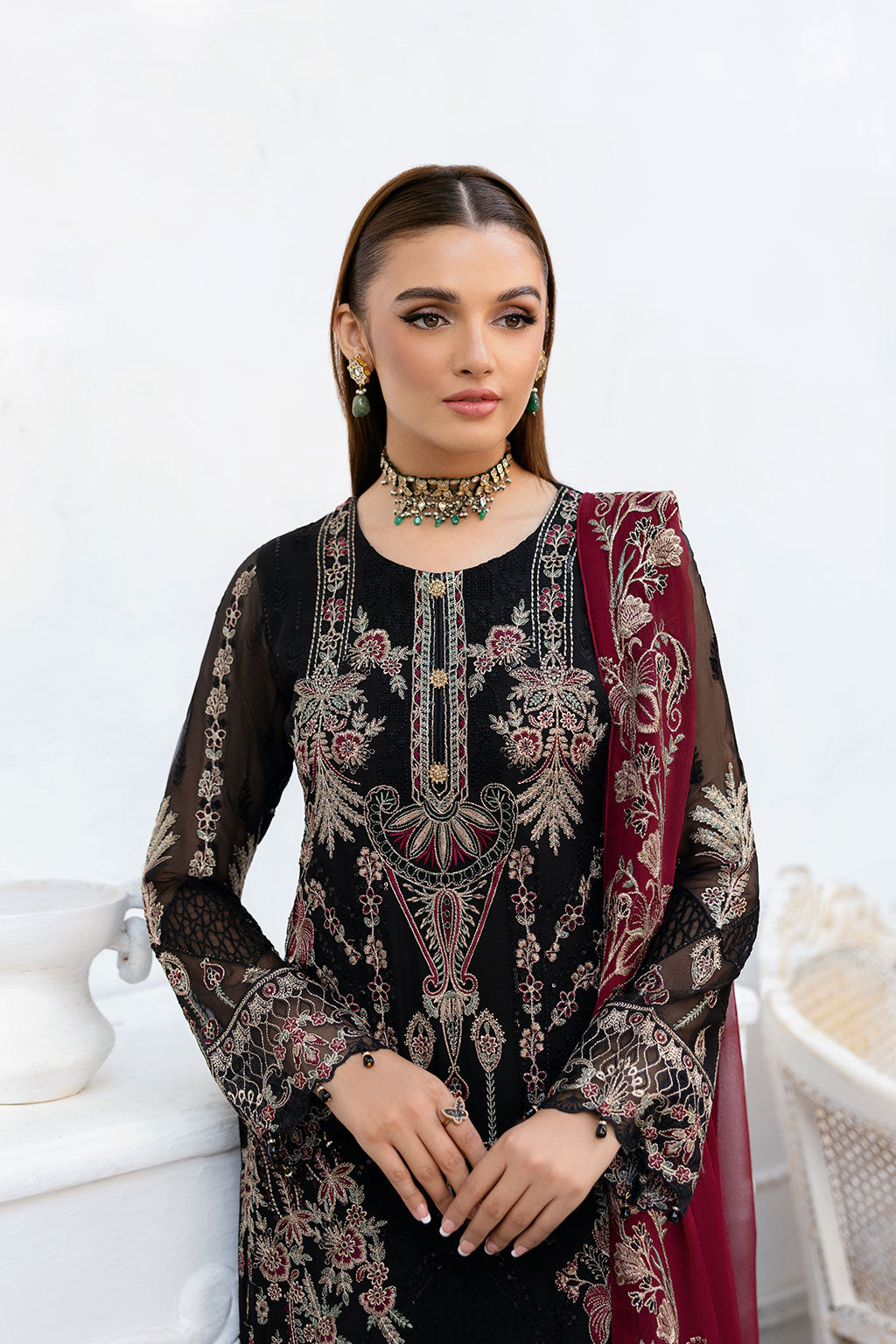 Ramsha | Chevron Chiffon Collection | A-1008 -  Ramsha Ladies Clothes - Original Designer Dress - House of Maryam