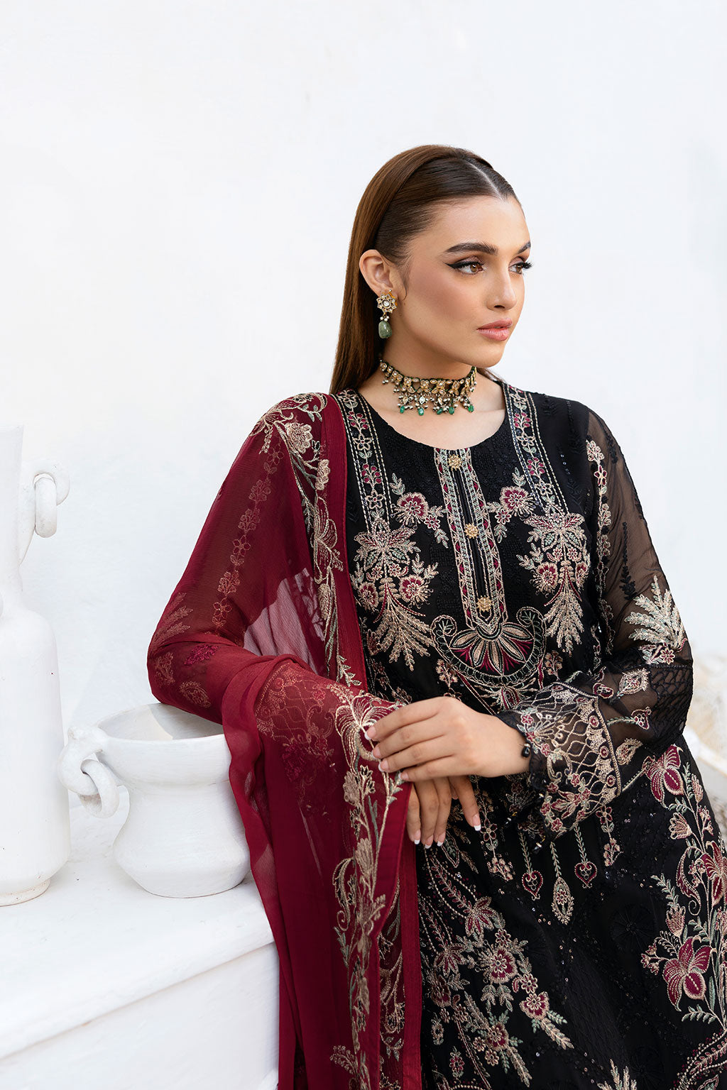 Ramsha | Chevron Chiffon Collection | A-1008 -  Ramsha Ladies Clothes - Original Designer Dress - House of Maryam