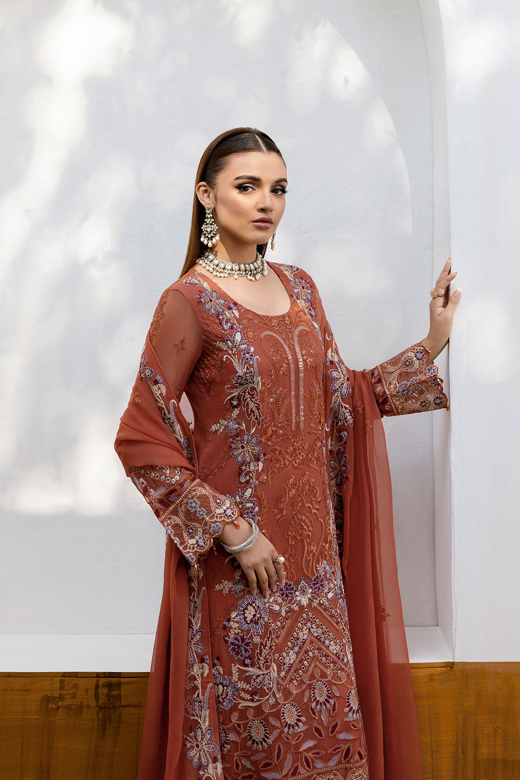 Ramsha | Chevron Chiffon Collection | A-1007 -  Ramsha Ladies Clothes - Original Designer Dress - House of Maryam