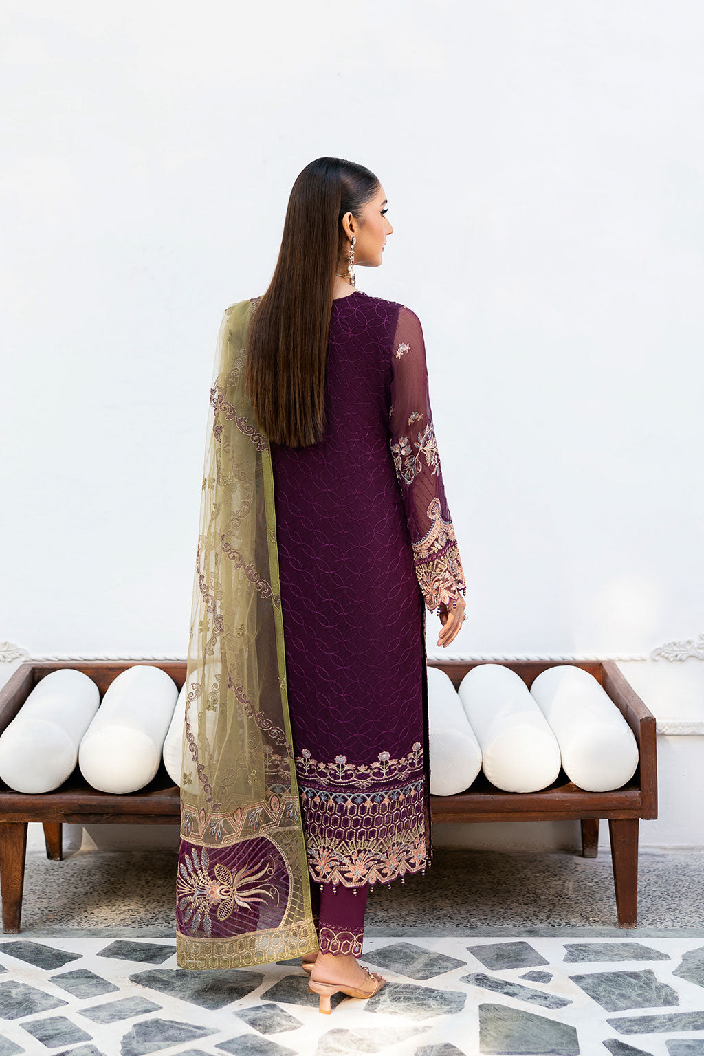 Ramsha | Chevron Chiffon Collection | A-1002 -  Ramsha Ladies Clothes - Original Designer Dress - House of Maryam