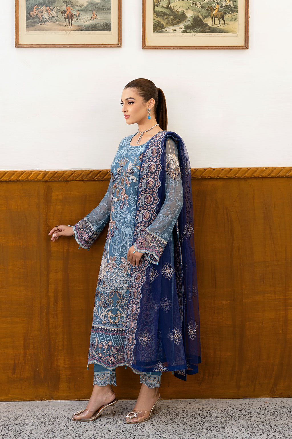 Ramsha | Chevron Chiffon Collection | A-1006 -  Ramsha Ladies Clothes - Original Designer Dress - House of Maryam