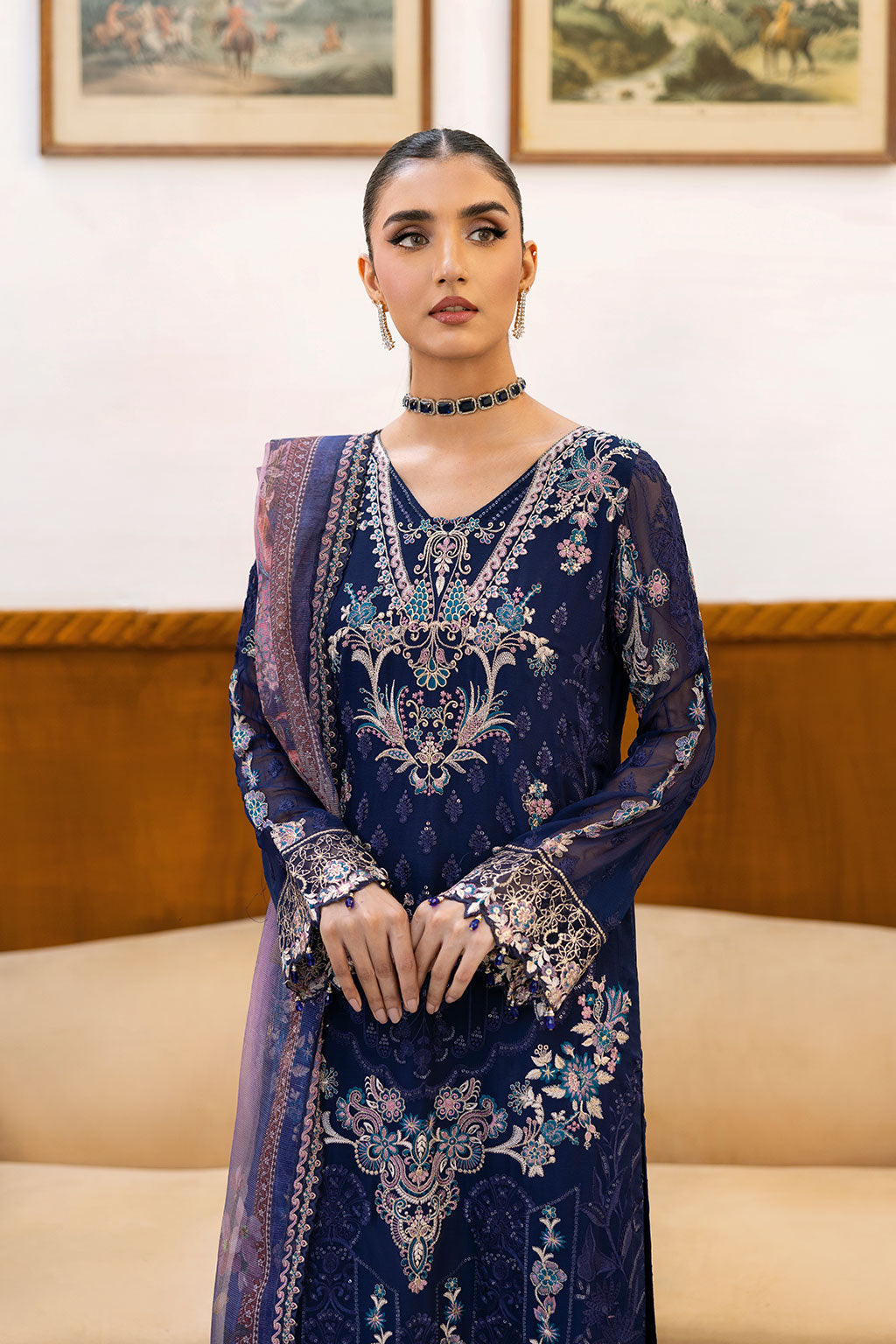 Ramsha | Chevron Chiffon Collection | A-1012 -  Ramsha Ladies Clothes - Original Designer Dress - House of Maryam