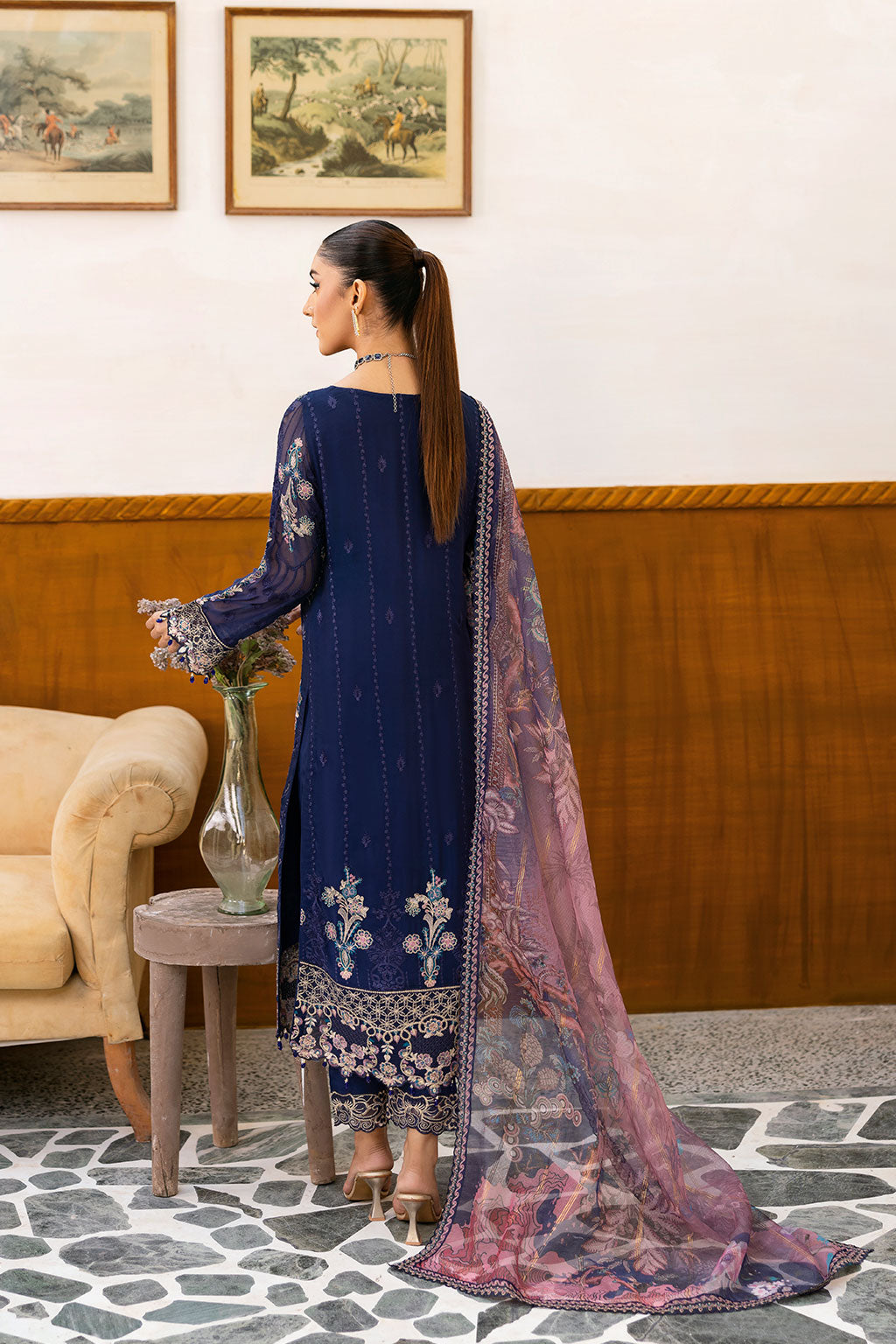Ramsha | Chevron Chiffon Collection | A-1012 -  Ramsha Ladies Clothes - Original Designer Dress - House of Maryam