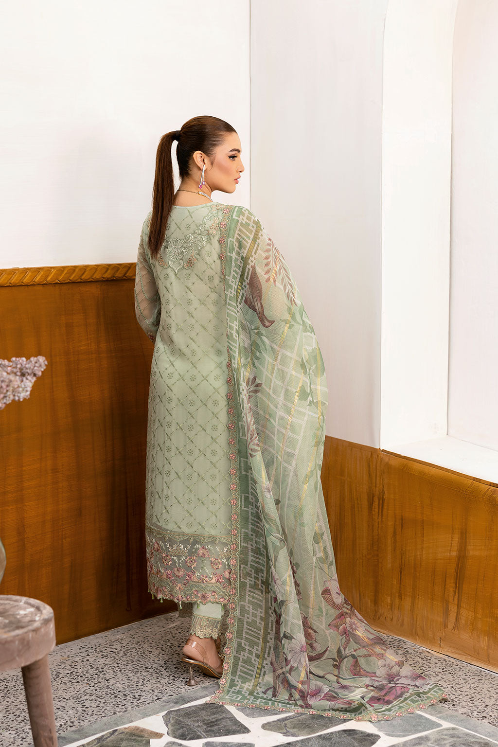 Ramsha | Chevron Chiffon Collection | A-1003 -  Ramsha Ladies Clothes - Original Designer Dress - House of Maryam