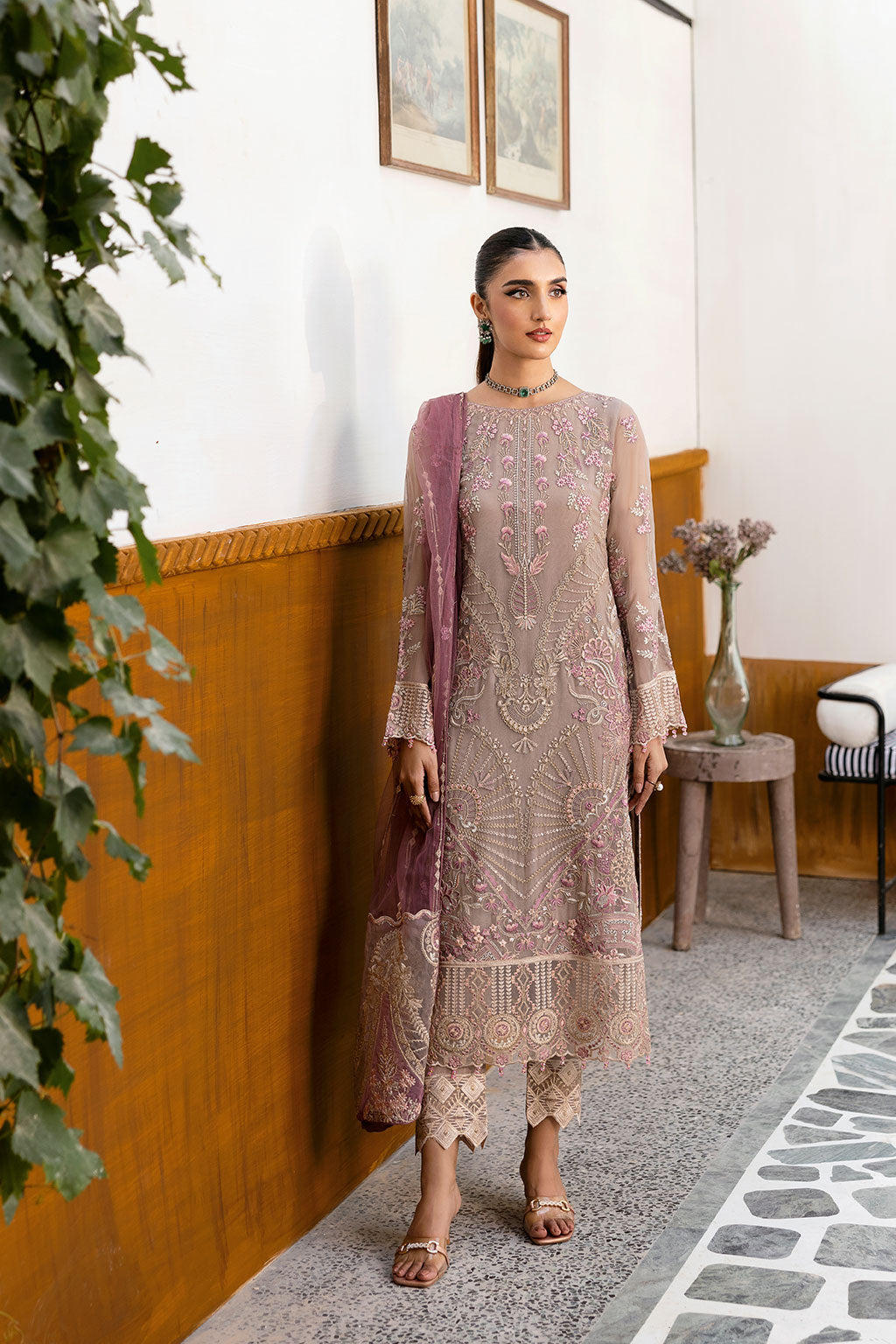 Ramsha | Chevron Chiffon Collection | A-1009 -  Ramsha Ladies Clothes - Original Designer Dress - House of Maryam