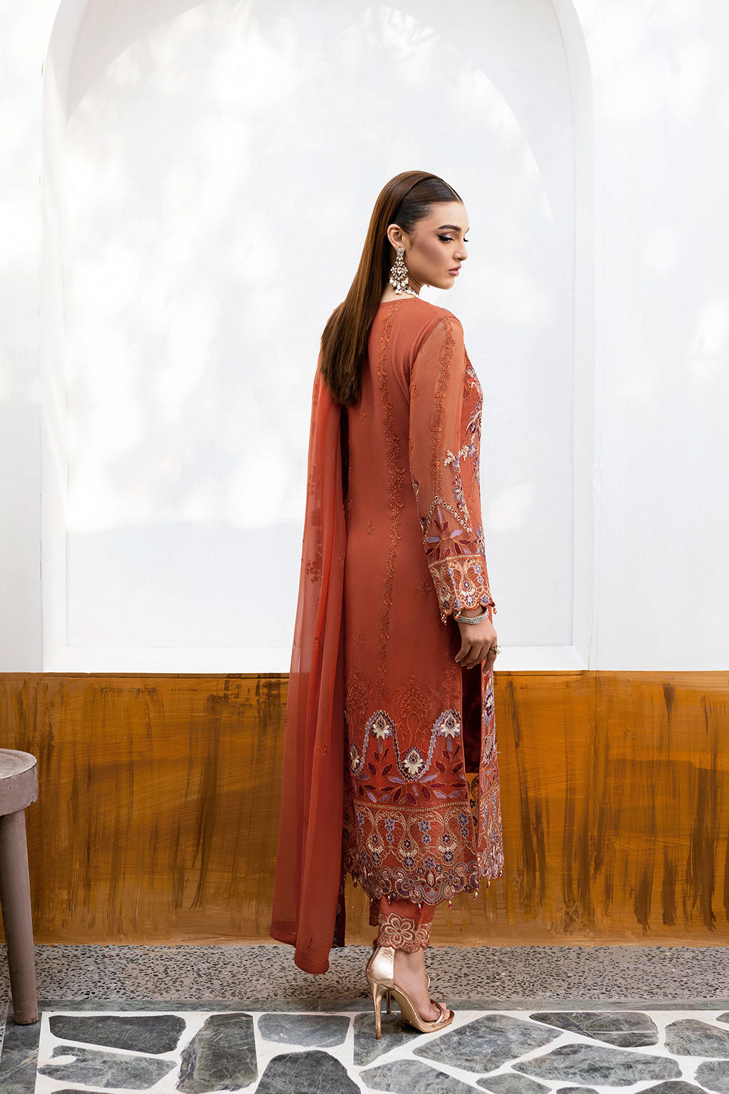 Ramsha | Chevron Chiffon Collection | A-1007 -  Ramsha Ladies Clothes - Original Designer Dress - House of Maryam