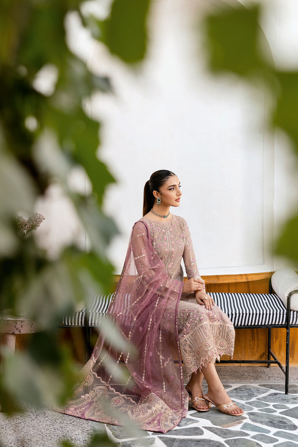 Ramsha | Chevron Chiffon Collection | A-1009 -  Ramsha Ladies Clothes - Original Designer Dress - House of Maryam