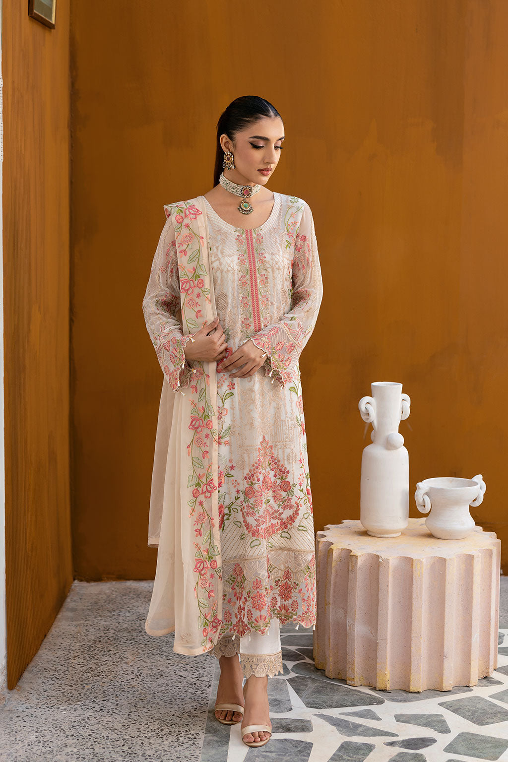 Ramsha | Chevron Chiffon Collection | A-1011 -  Ramsha Ladies Clothes - Original Designer Dress - House of Maryam