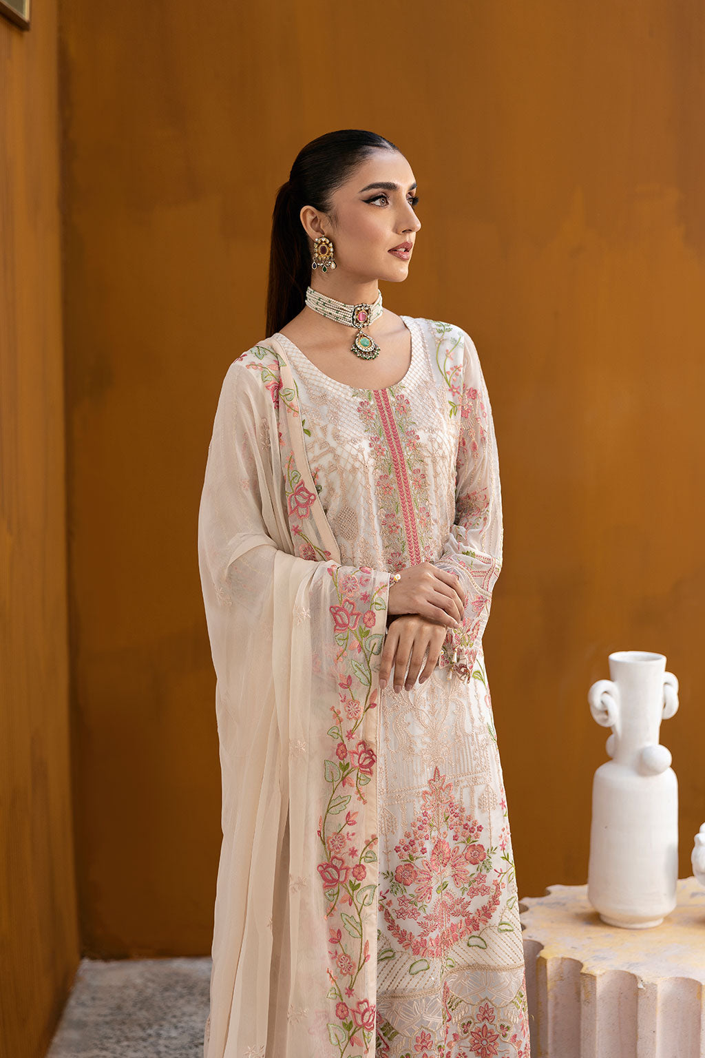 Ramsha | Chevron Chiffon Collection | A-1011 -  Ramsha Ladies Clothes - Original Designer Dress - House of Maryam