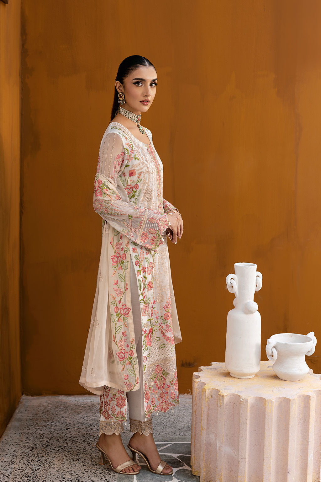 Ramsha | Chevron Chiffon Collection | A-1011 -  Ramsha Ladies Clothes - Original Designer Dress - House of Maryam