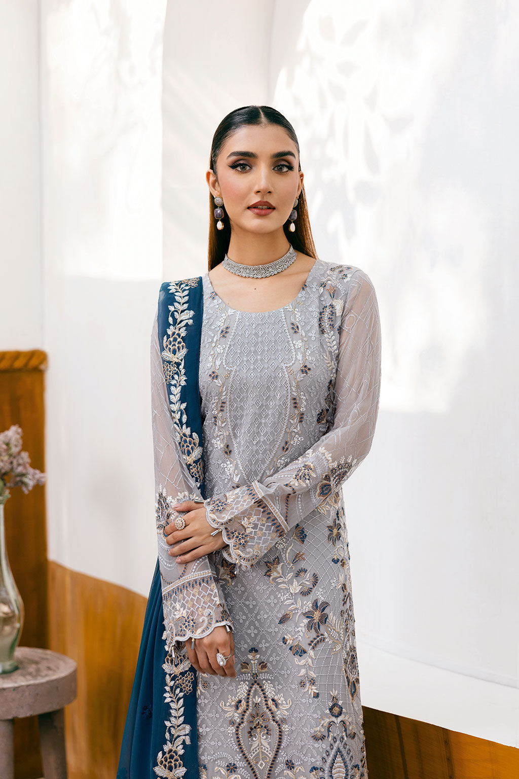 Ramsha | Chevron Chiffon Collection |A-1001 -  Ramsha Ladies Clothes -  House of Maryam