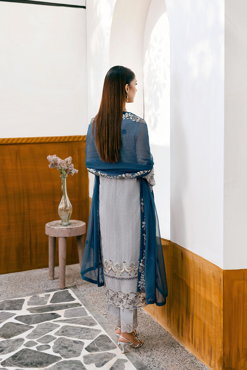 Ramsha | Chevron Chiffon Collection |A-1001 -  Ramsha Ladies Clothes -  House of Maryam