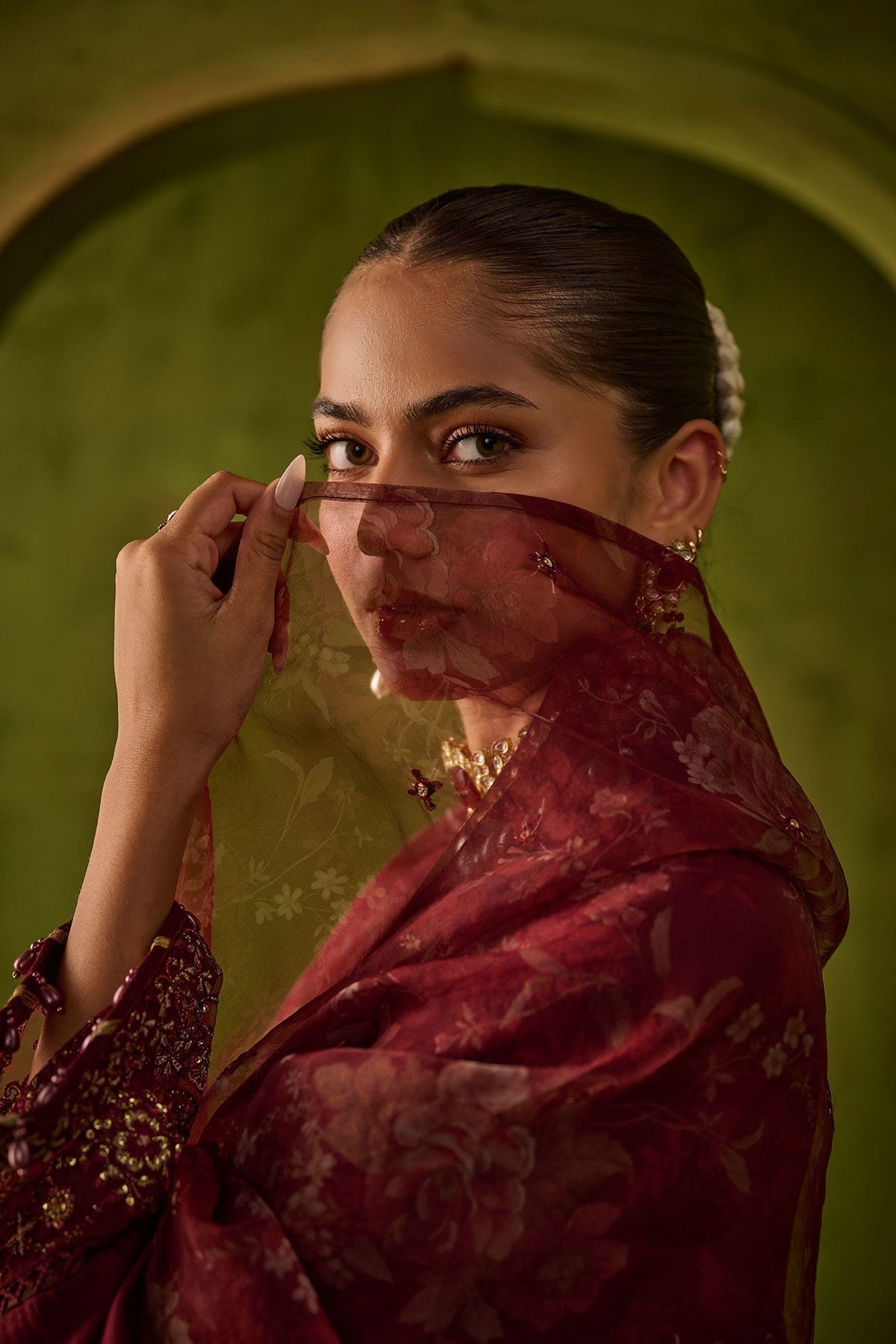 Dhanak | Festive Formals | SS24DU-3197 MAROON 3Pcs -  Dhanak Formal - Original Designer Dress - House of Maryam