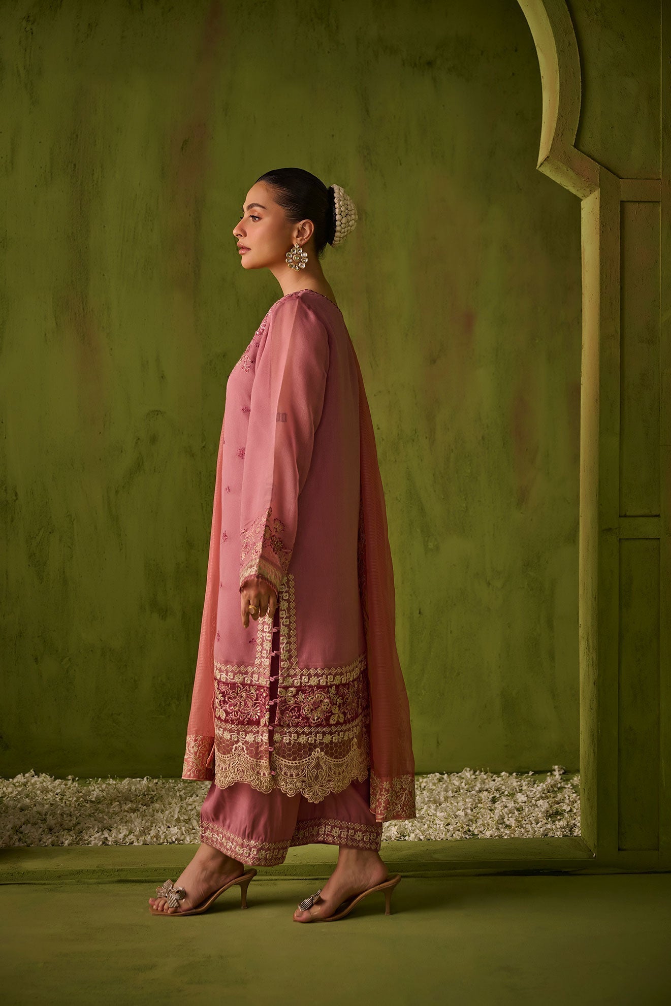 Dhanak | Festive Formals | SS24DU-3193 PINK 3Pcs by Designer Saffron - House of Maryam - Pakistani Designer Ethnic Wear in {{ shop.shopifyCountryName }}