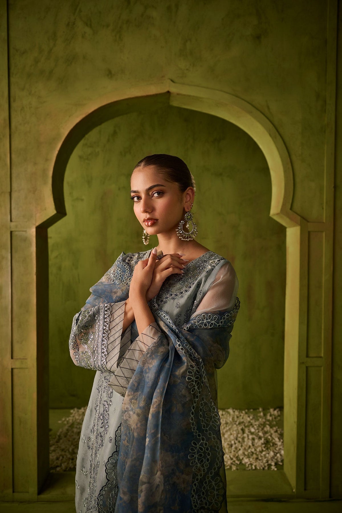 Dhanak | Festive Formals | SS24DU-3196 BLUE 3Pcs -  Dhanak Formal - Original Designer Dress - House of Maryam