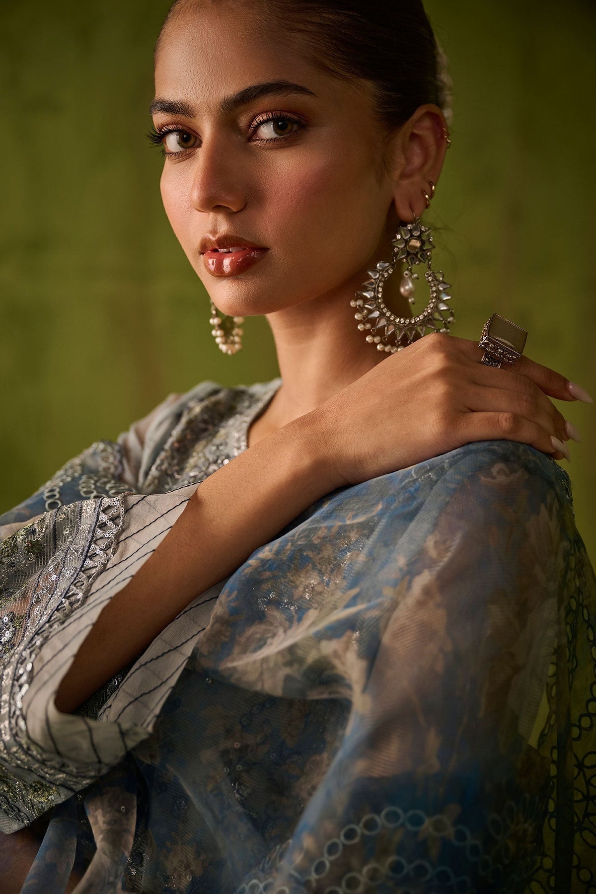 Dhanak | Festive Formals | SS24DU-3196 BLUE 3Pcs -  Dhanak Formal - Original Designer Dress - House of Maryam