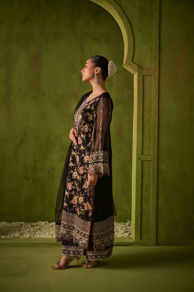 Dhanak | Festive Formals | SS24DU-3192 BLACK 3Pcs -  Dhanak Formal - Original Designer Dress - House of Maryam