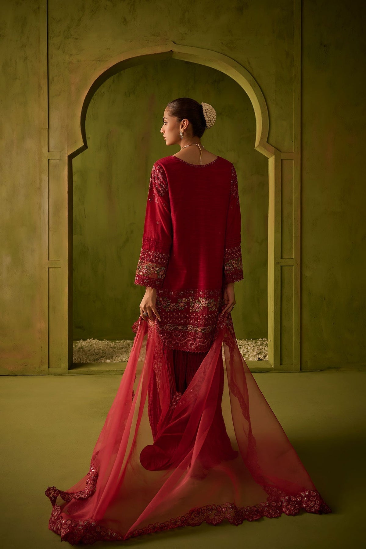 Dhanak | Festive Formals | SS24DU-3200 DARK-PINK 3Pcs -  Dhanak Formal - Original Designer Dress - House of Maryam
