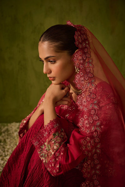 Dhanak | Festive Formals | SS24DU-3200 DARK-PINK 3Pcs -  Dhanak Formal - Original Designer Dress - House of Maryam