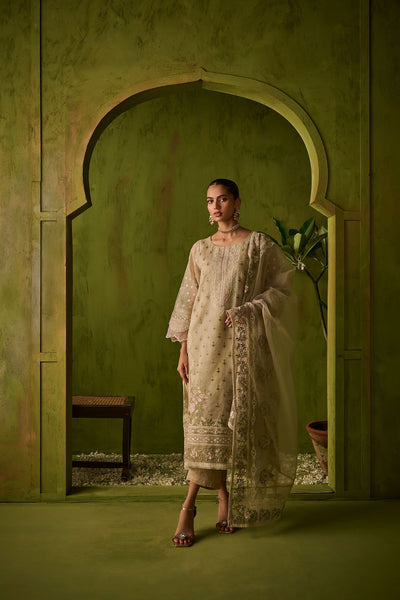 Dhanak | Festive Formals | SS24DU-3194 BEIGE 3Pcs -  Dhanak Luxury - Original Designer Dress - House of Maryam
