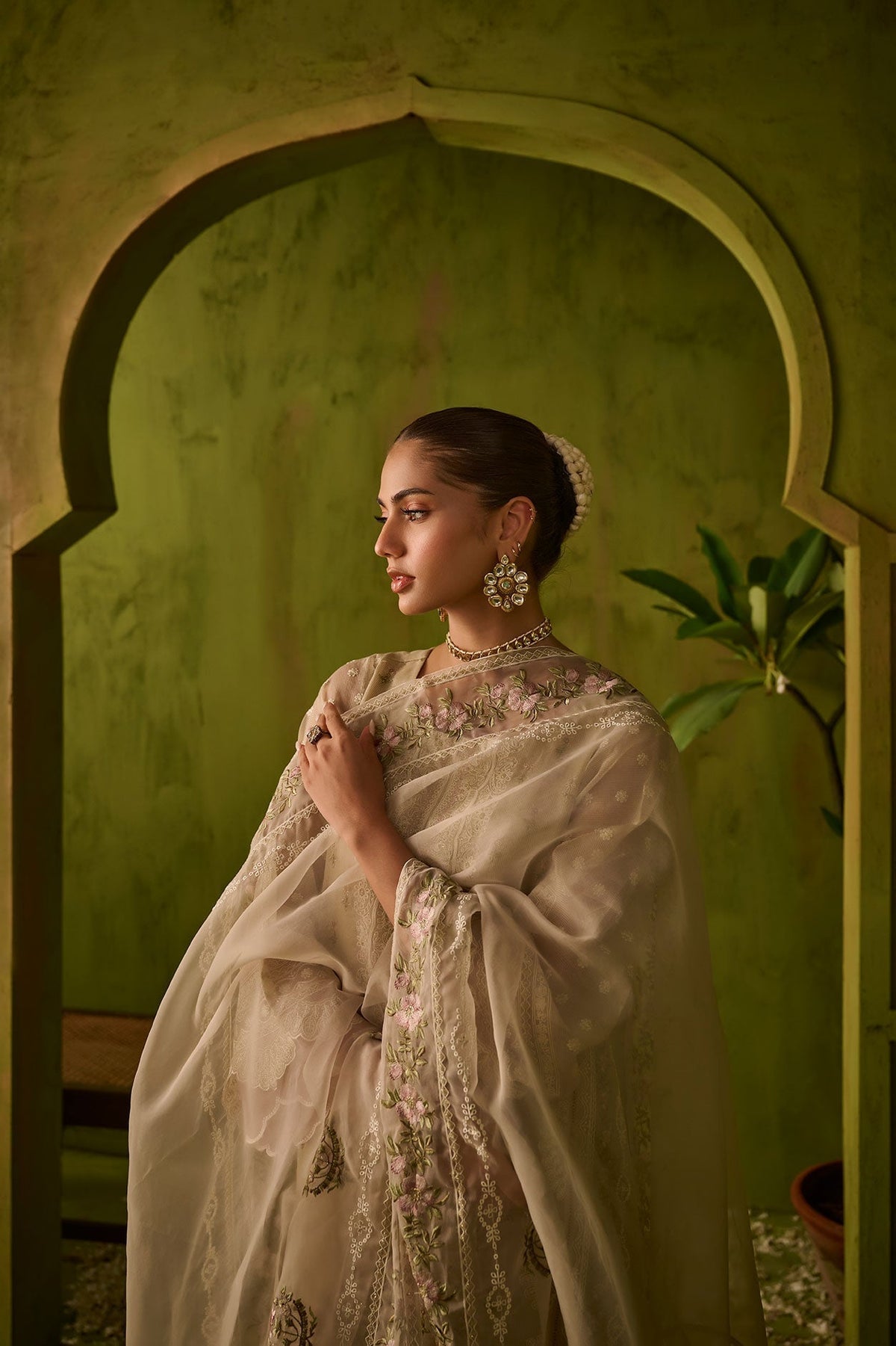 Dhanak | Festive Formals | SS24DU-3194 BEIGE 3Pcs -  Dhanak Luxury - Original Designer Dress - House of Maryam