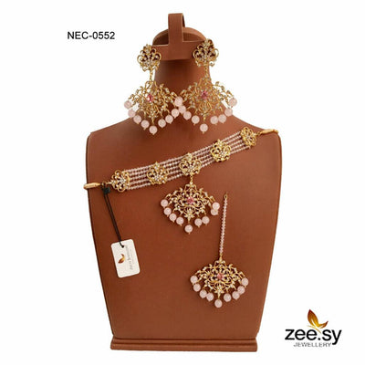 Crystal Necklace-0552 -  Zeesy Necklace Sets - Original Designer Dress - House of Maryam