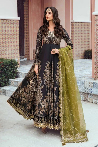 Maria B | Sateen Formals 23 | Black CST-703 -  Maria B Formal - Original Designer Dress - House of Maryam