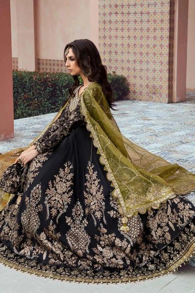 Maria B | Sateen Formals 23 | Black CST-703 -  Maria B Formal - Original Designer Dress - House of Maryam