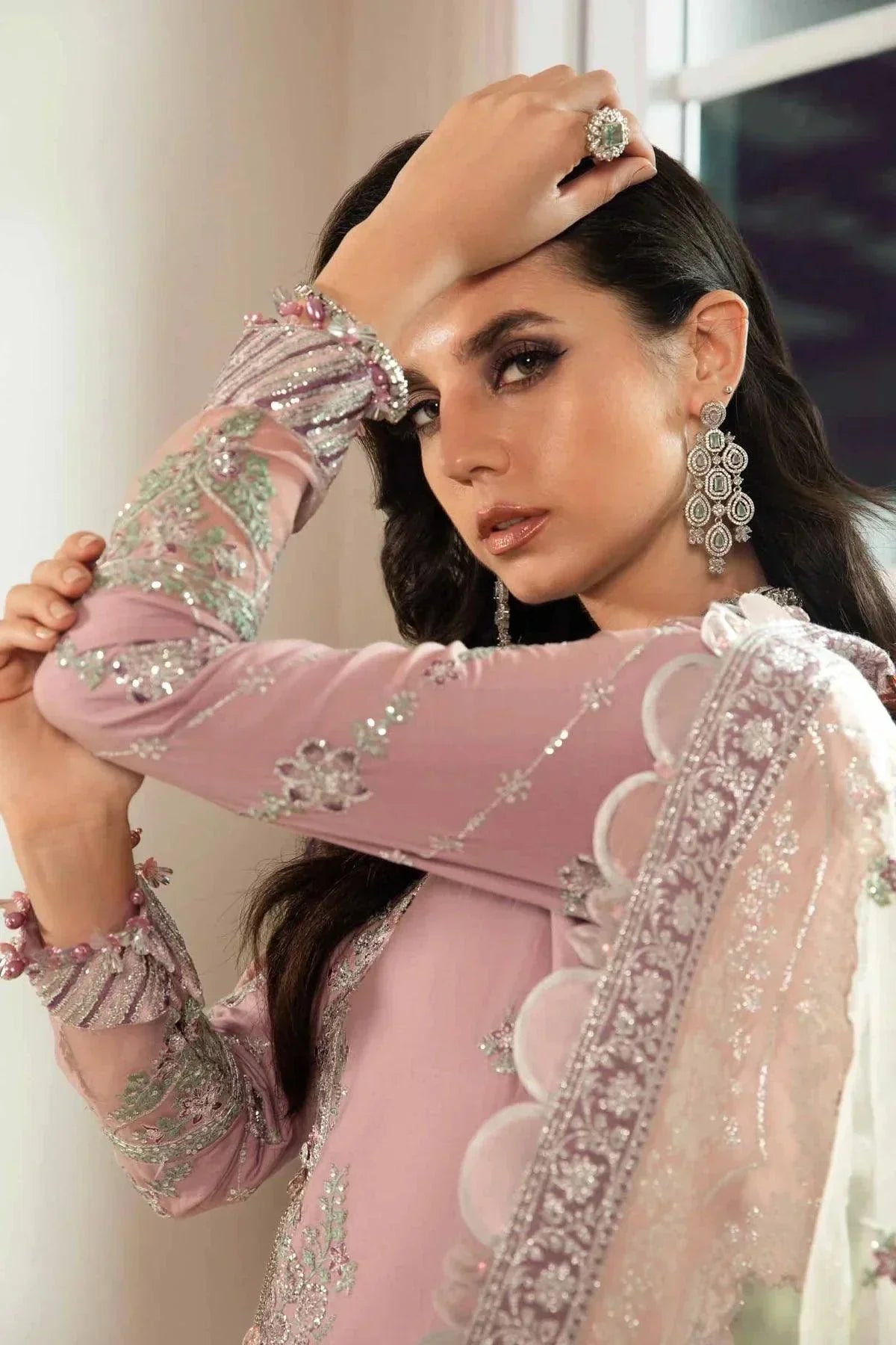 Maria B | Sateen Formals 23 | Mauve CST-706 -  Maria B Formal - Original Designer Dress - House of Maryam