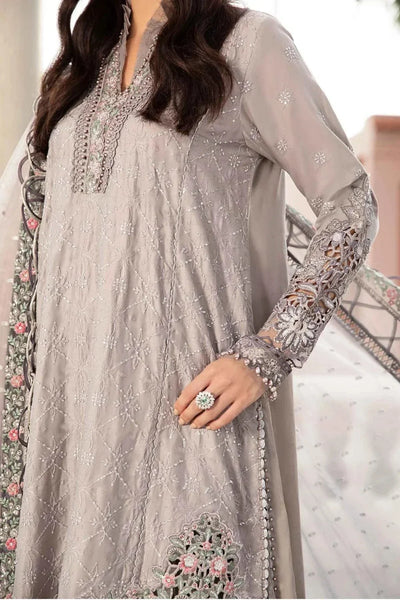Maria B | Sateen Formals 23 | Grey CST-707 -  Maria B Formal - Original Designer Dress - House of Maryam