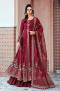 Maria B | Sateen Formals 23 | Maroon CST-708 by Designer Maria B - House of Maryam - Pakistani Designer Ethnic Wear in {{ shop.shopifyCountryName }}