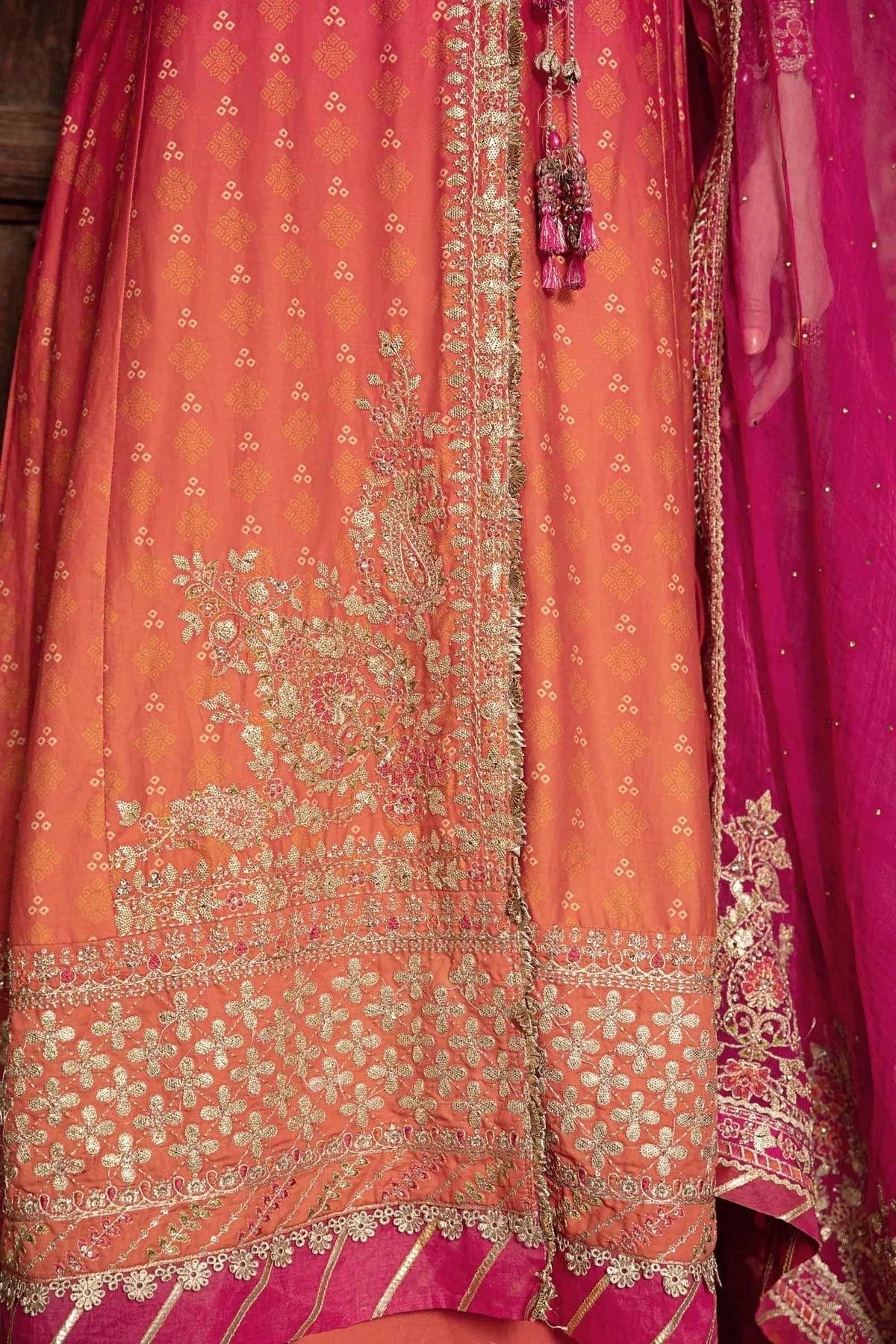 Maria B | Sateen Formals 23 | Fuchsia Pink CST-709 by Designer Maria B - House of Maryam - Pakistani Designer Ethnic Wear in {{ shop.shopifyCountryName }}