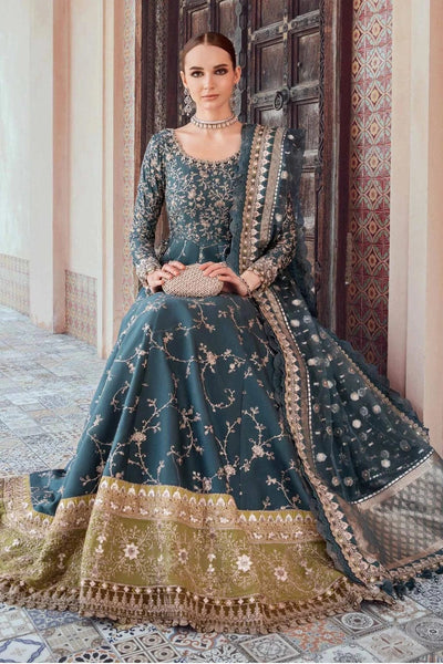 Maria B | Sateen Formals 23 | Teal CST-710 -  Maria B Formal - Original Designer Dress - House of Maryam