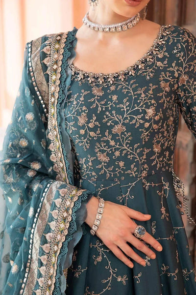 Maria B | Sateen Formals 23 | Teal CST-710 -  Maria B Formal - Original Designer Dress - House of Maryam
