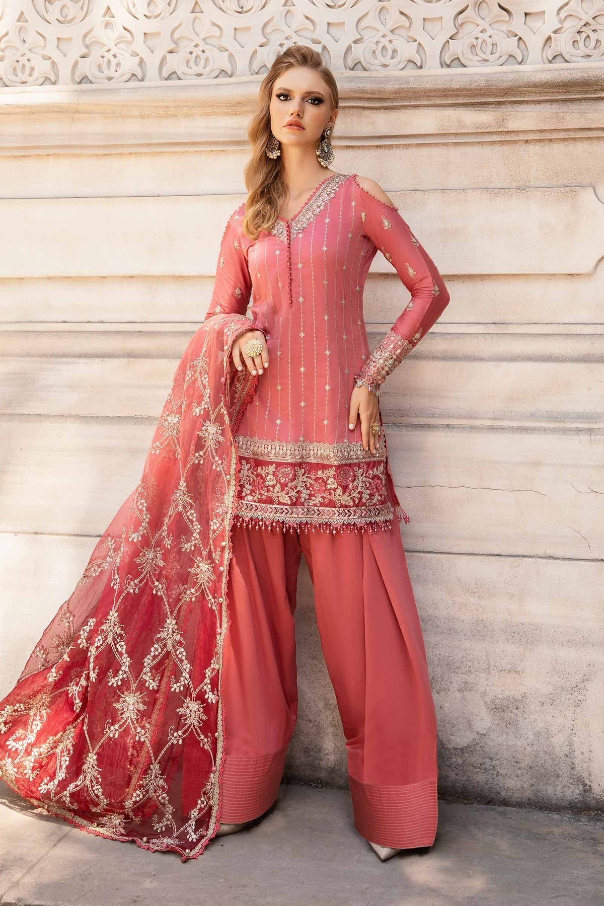 Maria B | Sateen Formals 24 | CST-809 -  Maria B Formal - Original Designer Dress - House of Maryam