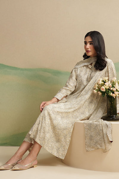 Cross Stitch | Exclusive Pret | Forest Trial-2PC (Shirt & Dupatta)