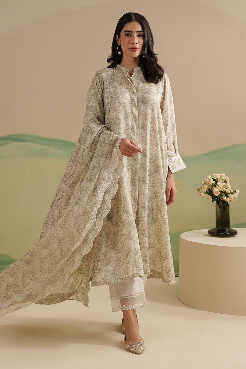 Cross Stitch | Exclusive Pret | Forest Trial-2PC (Shirt & Dupatta)
