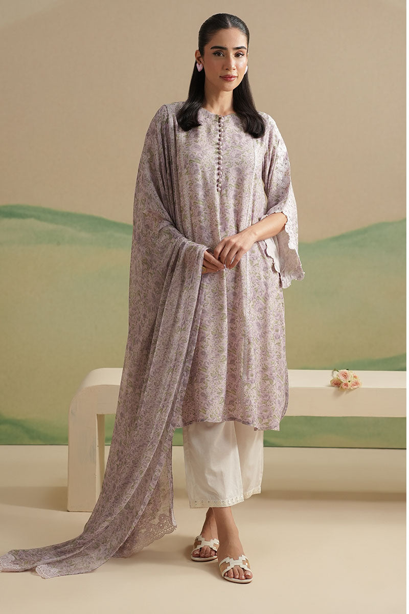 Cross Stitch | Exclusive Pret | Arctic Bloom-2PC (Shirt & Dupatta)