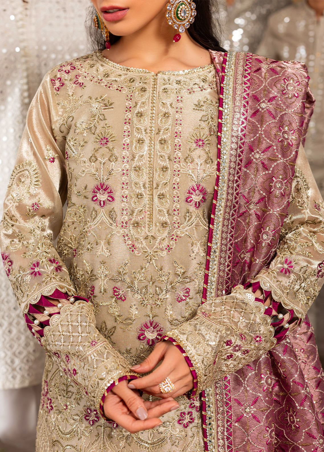 Sahane | Haye Dil Wedding Formals | CT 29005 Gold Love, image 3