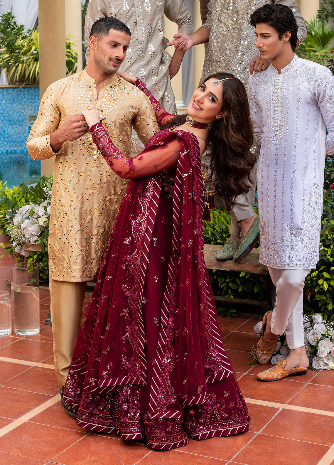Sahane | Haye Dil Wedding Formals | CT 29009 Crimson HeartBeat-4