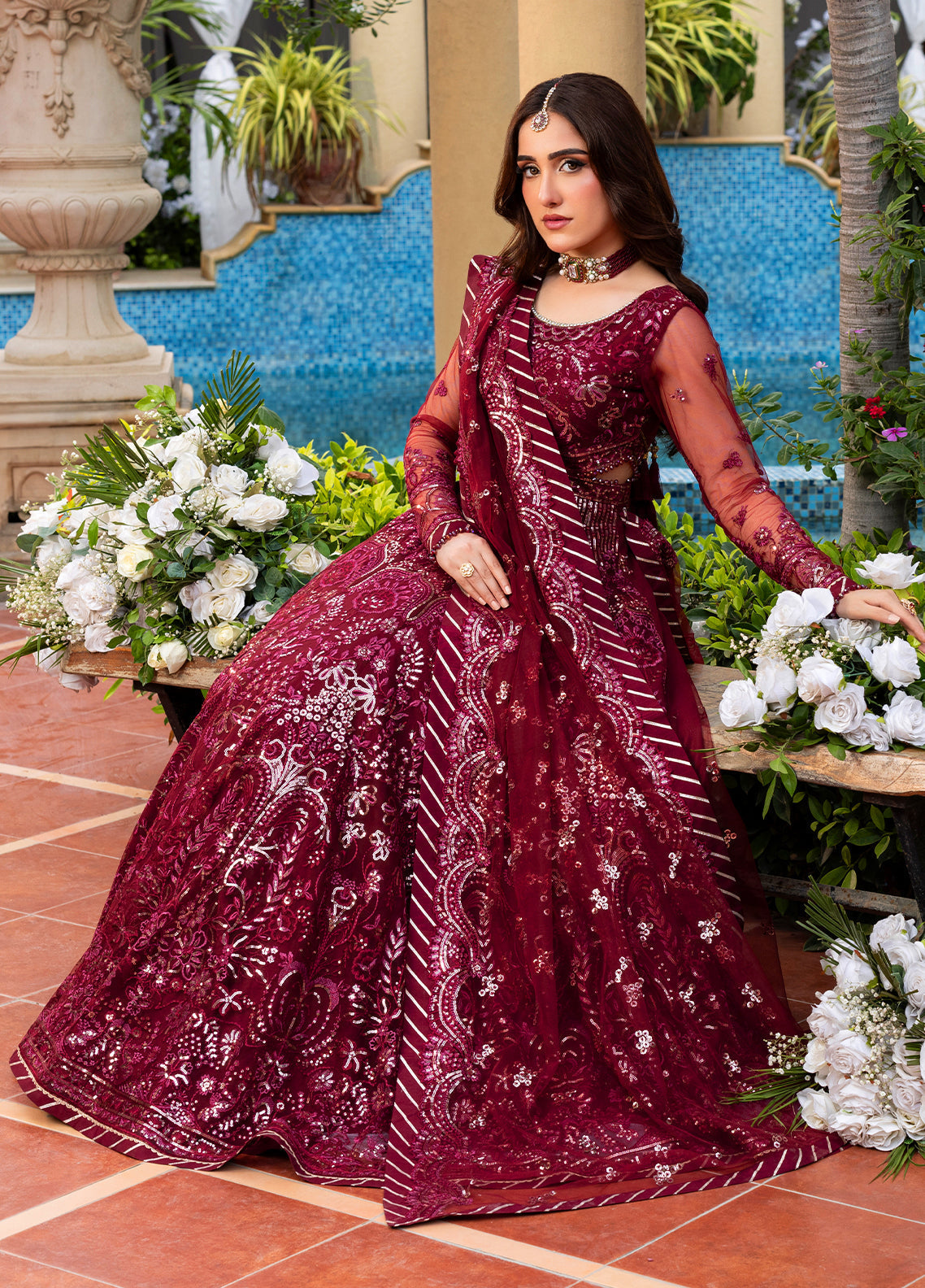 Sahane | Haye Dil Wedding Formals | CT 29009 Crimson HeartBeat-3