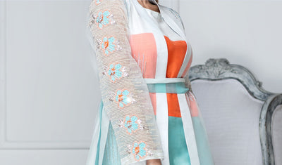 Hana | Eclectic Ready to Wear | Aqua Marine -  Hana Ladies Clothes - Original Designer Dress - House of Maryam