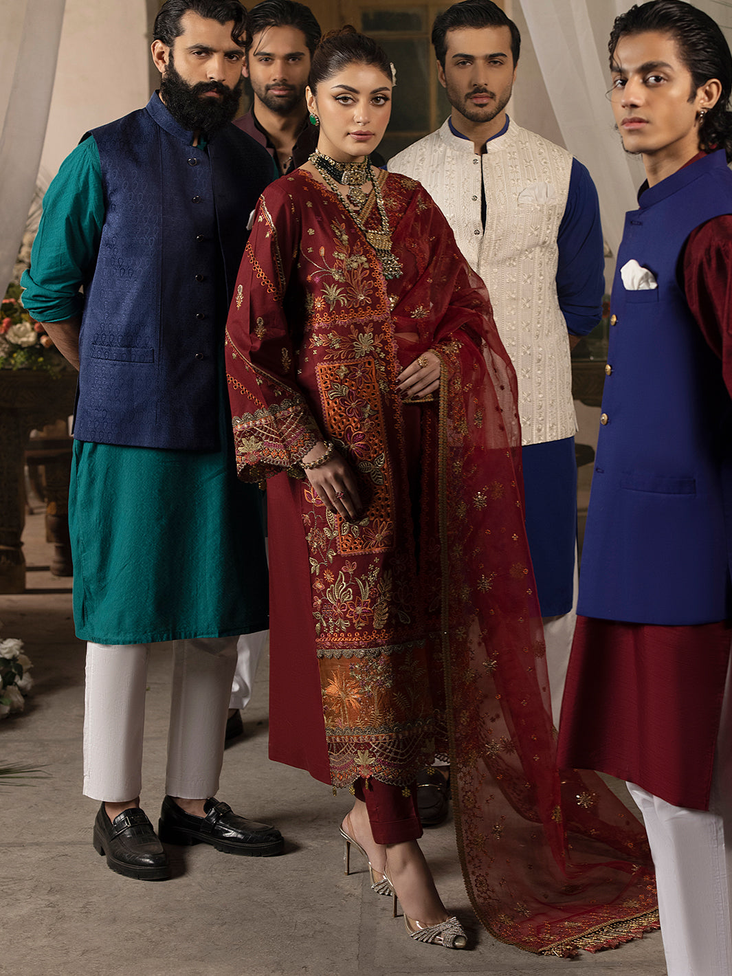 Mahnur | Mahrukh Luxury Lawn 24 | CARNATION -  Mahnur Luxury - Original Designer Dress - House of Maryam