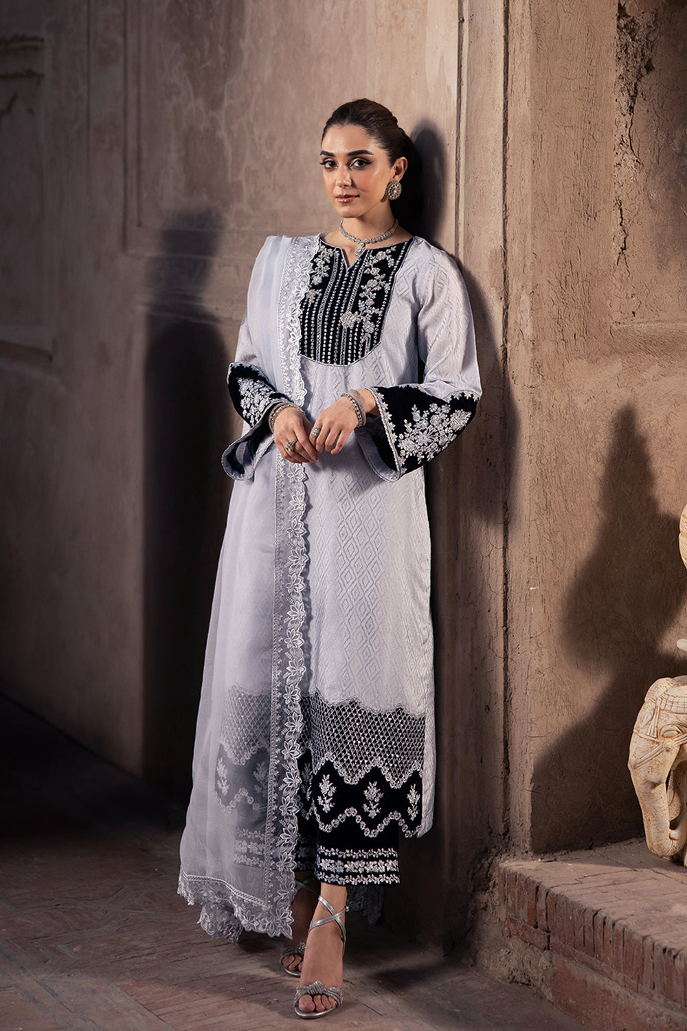 Azure | Vogue Formals | Celestial Silver -  Azure Ladies Clothes - Original Designer Dress - House of Maryam