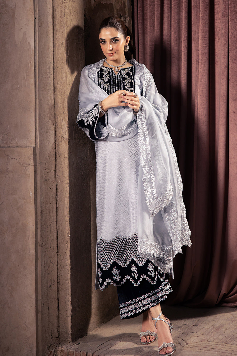 Azure | Vogue Formals | Celestial Silver -  Azure Ladies Clothes - Original Designer Dress - House of Maryam