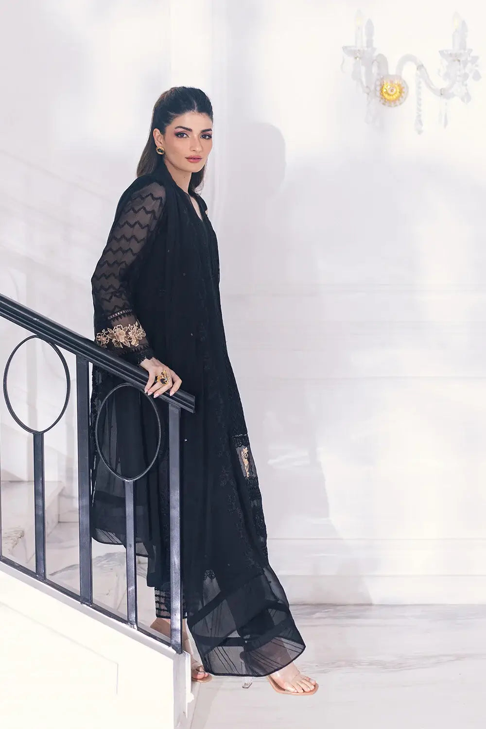 Azure | Embroidered Ensembles 23 | Cendre Muse -  Azure Formal - Original Designer Dress - House of Maryam